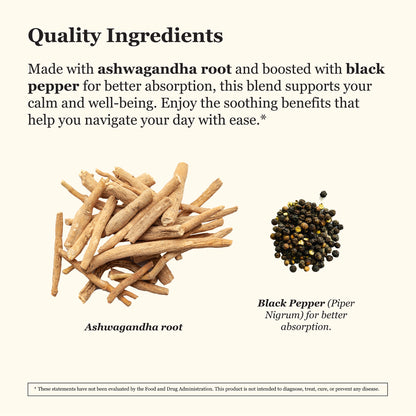 quality ingredients, made with ashwagandha root, black pepper, for better absorption.